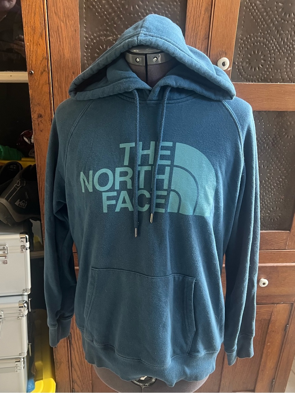 The North Face Men's Teal Pullover Hoodie size S